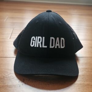 "Girl Dad" embroidered cap, black, like new